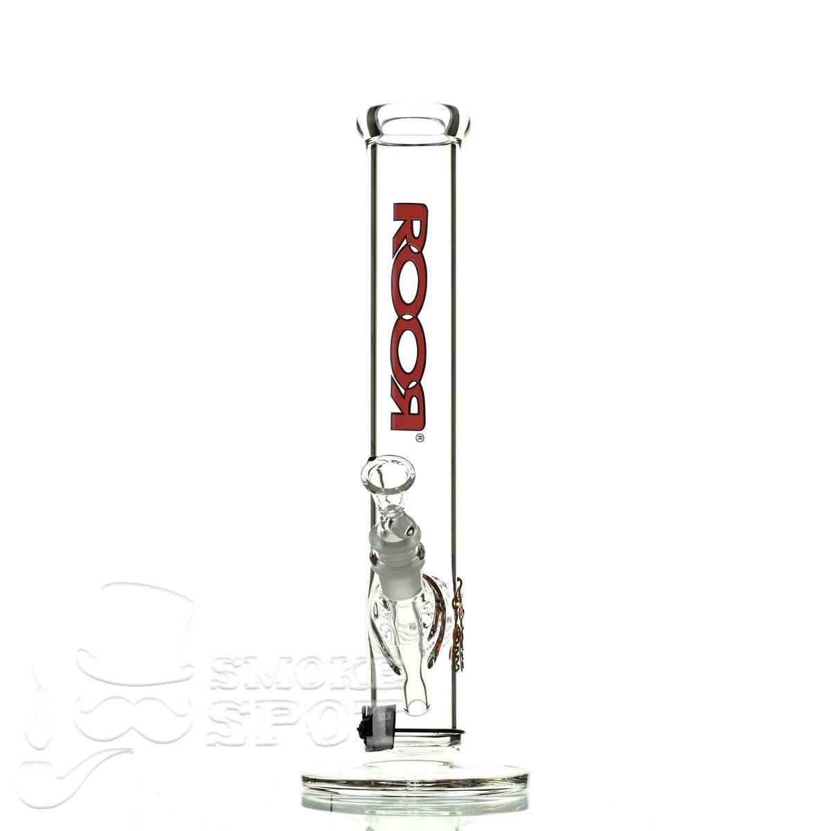 Roor Straight Tube 14 inch P-D Red/Black premium scientific glass waterpipe