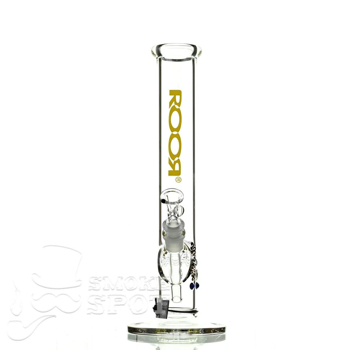 Roor Straight Tube 14 inch P-D Yellow Premium Scientific Glass Waterpipe