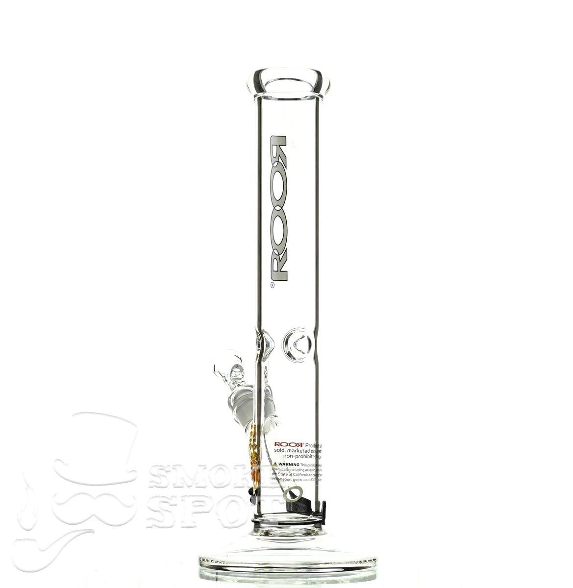 Roor Straight Tube 14 inch white/black #2 - Smoke Spot Smoke Shop