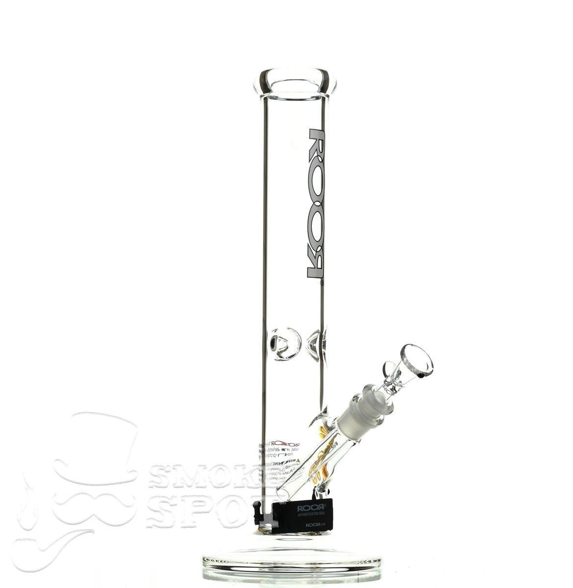 Roor Straight Tube 14 inch white/black #2 - Smoke Spot Smoke Shop