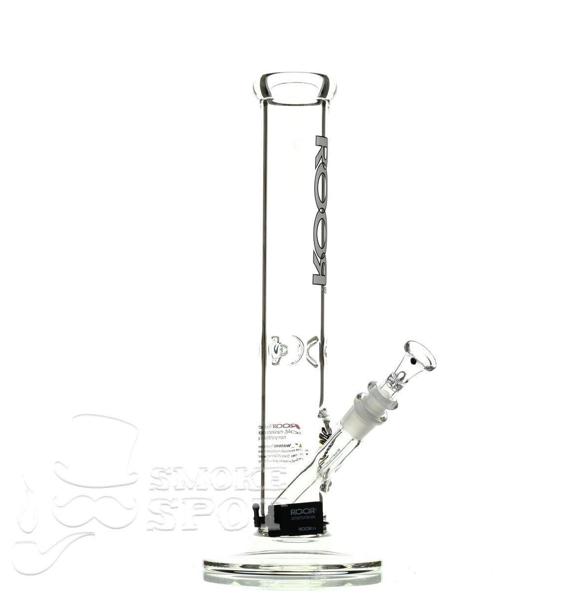 Roor Straight Tube 14 inch white/black - Smoke Spot Smoke Shop