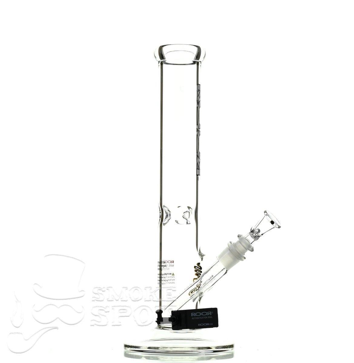 Roor Straight Tube 14 inch white/black - Smoke Spot Smoke Shop