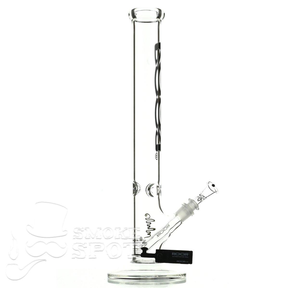 Roor Straight Tube 18 inch black white - Smoke Spot Smoke Shop