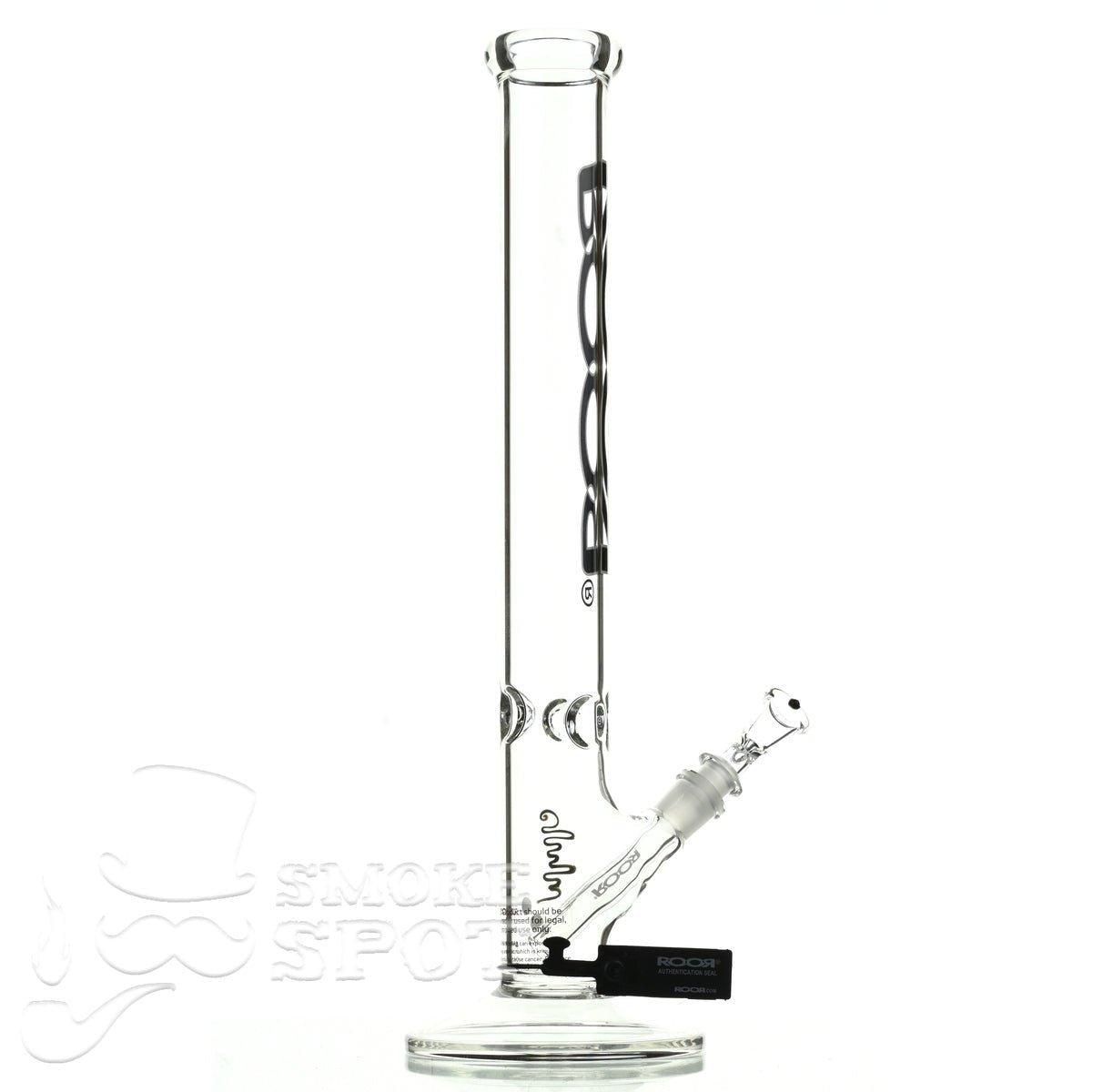Roor Straight Tube 18 inch black white - Smoke Spot Smoke Shop