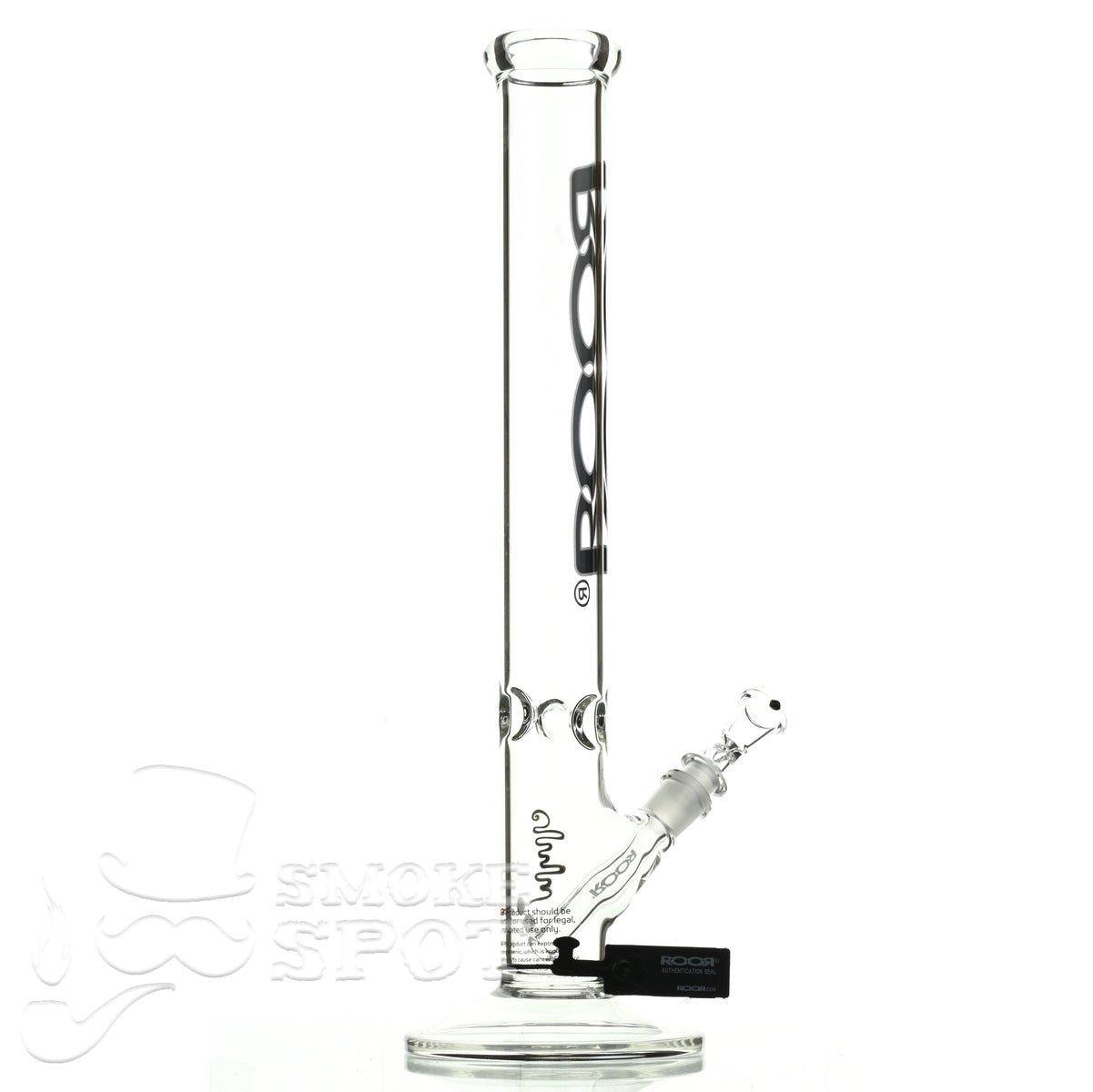 Roor Straight Tube 18 inch black white - Smoke Spot Smoke Shop