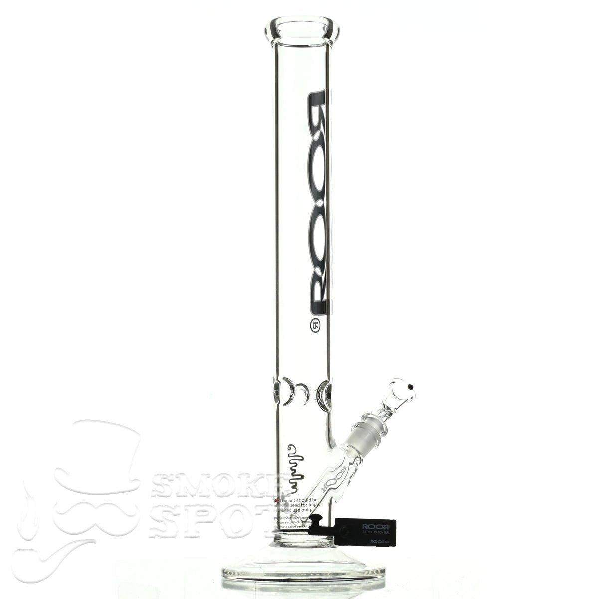 Roor Straight Tube 18 inch black white - Smoke Spot Smoke Shop