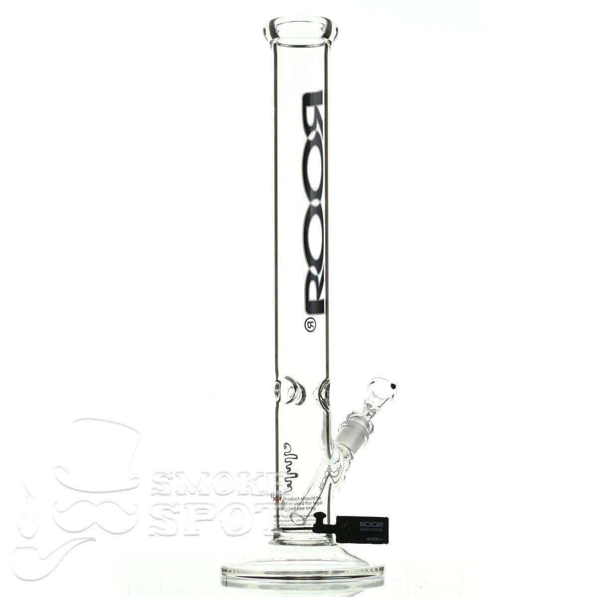 Roor Straight Tube 18 inch black white - Smoke Spot Smoke Shop