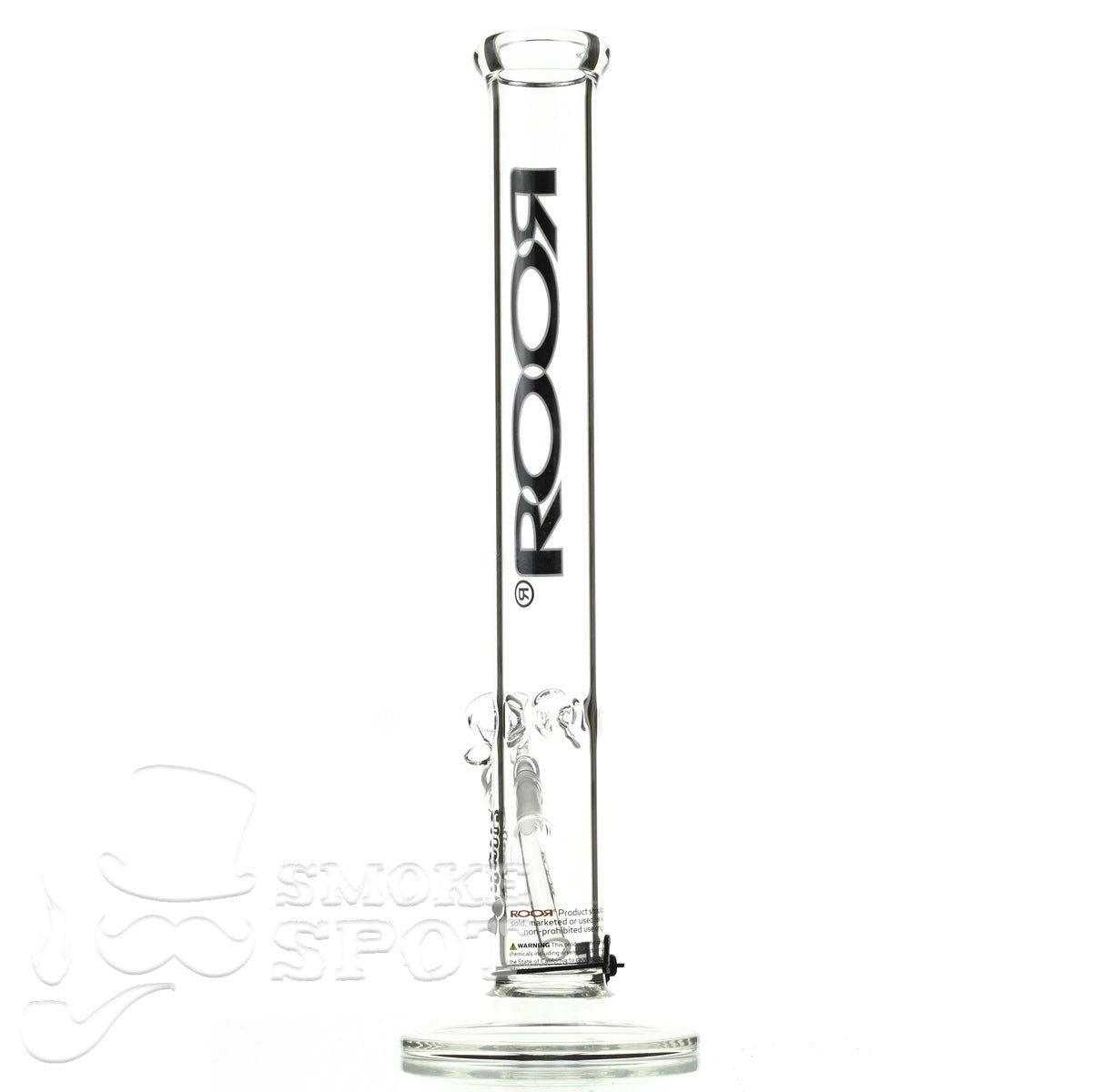 Roor Straight Tube 18 inch black white - Smoke Spot Smoke Shop