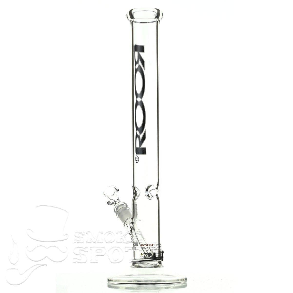 Roor Straight Tube 18 inch black white - Smoke Spot Smoke Shop