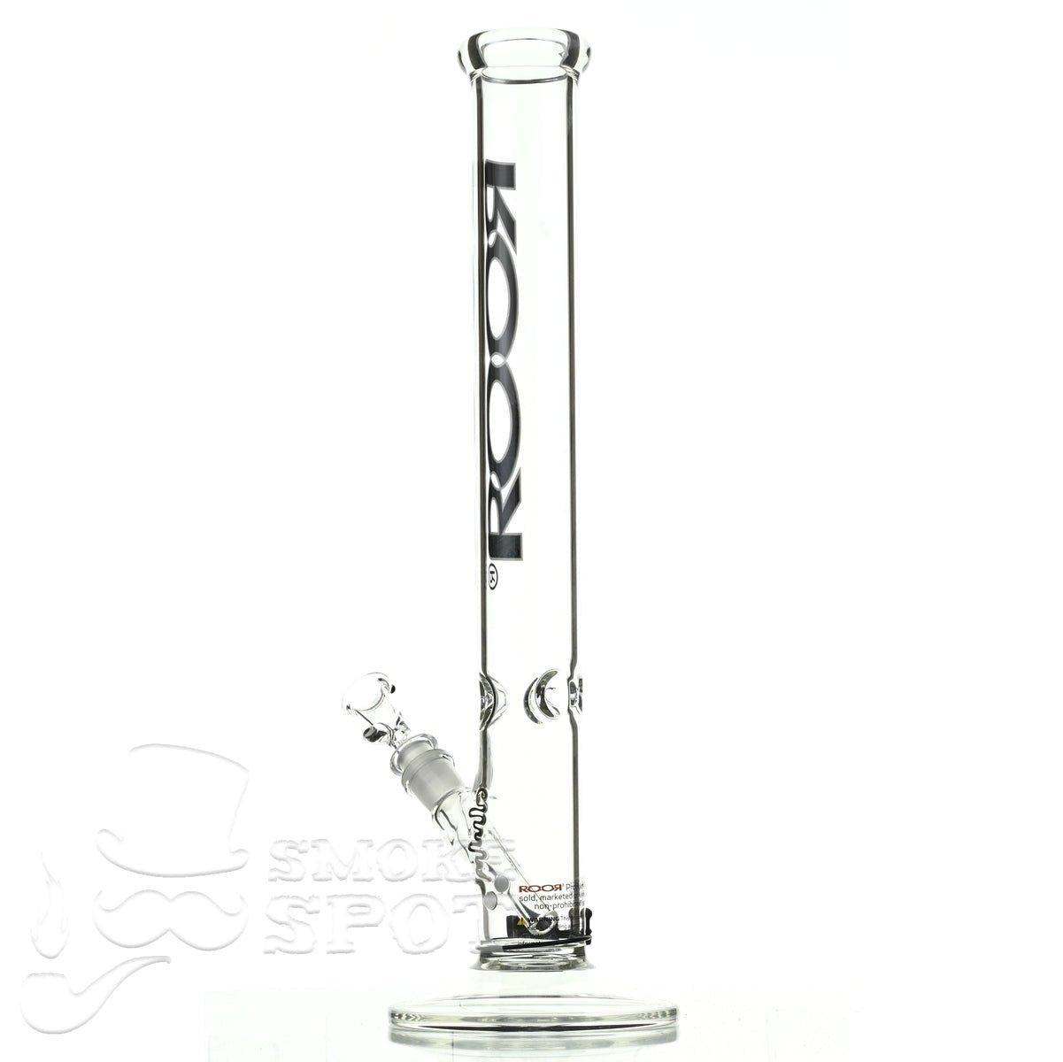 Roor Straight Tube 18 inch black white - Smoke Spot Smoke Shop