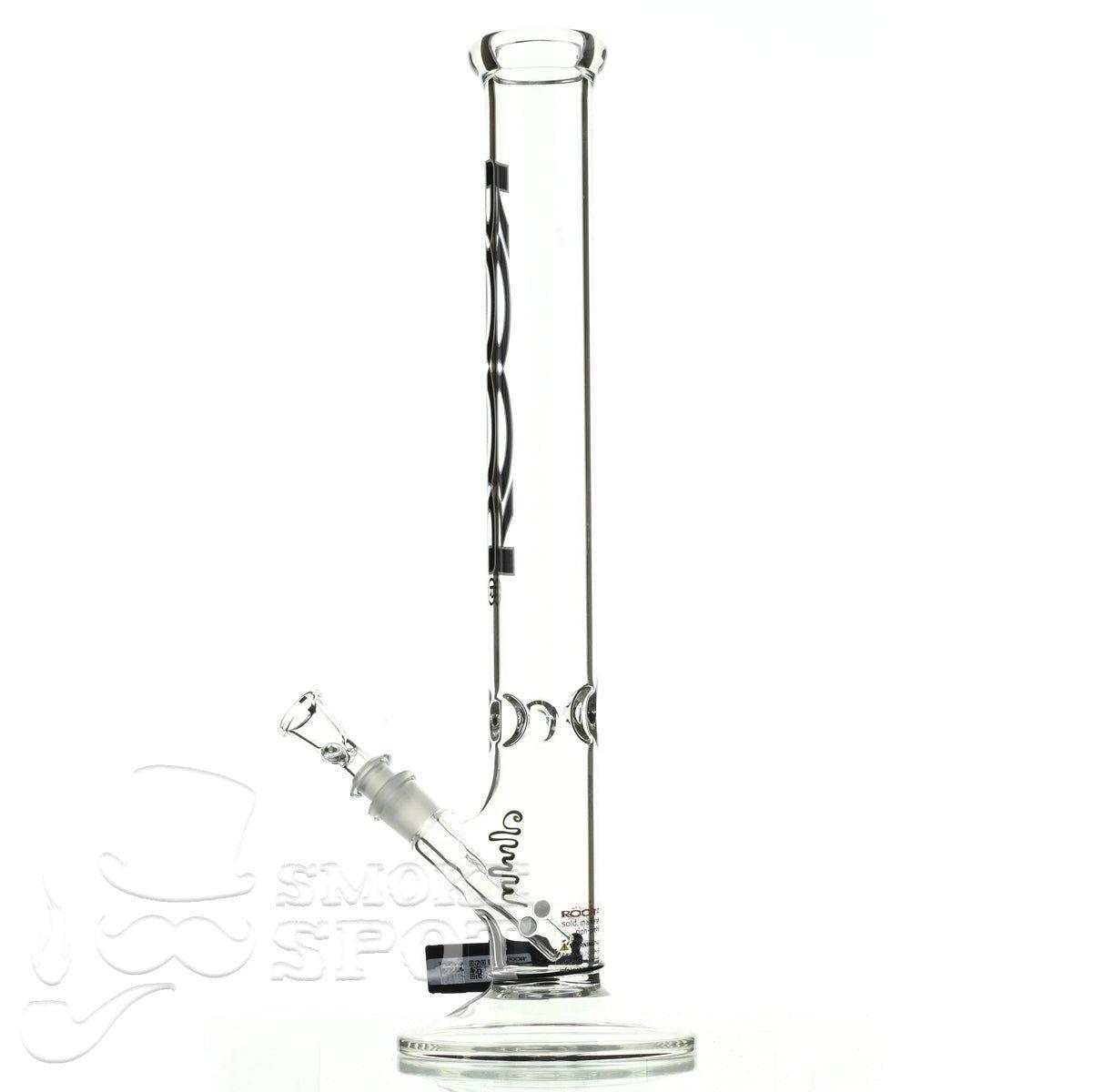 Roor Straight Tube 18 inch black white - Smoke Spot Smoke Shop