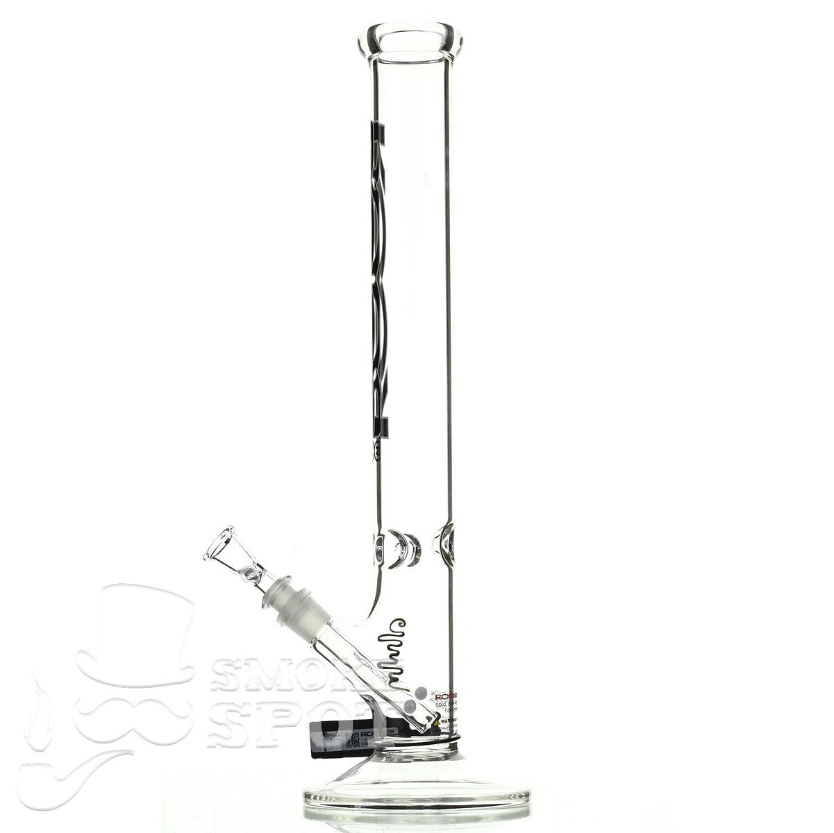 Roor Straight Tube 18 inch black white - Smoke Spot Smoke Shop