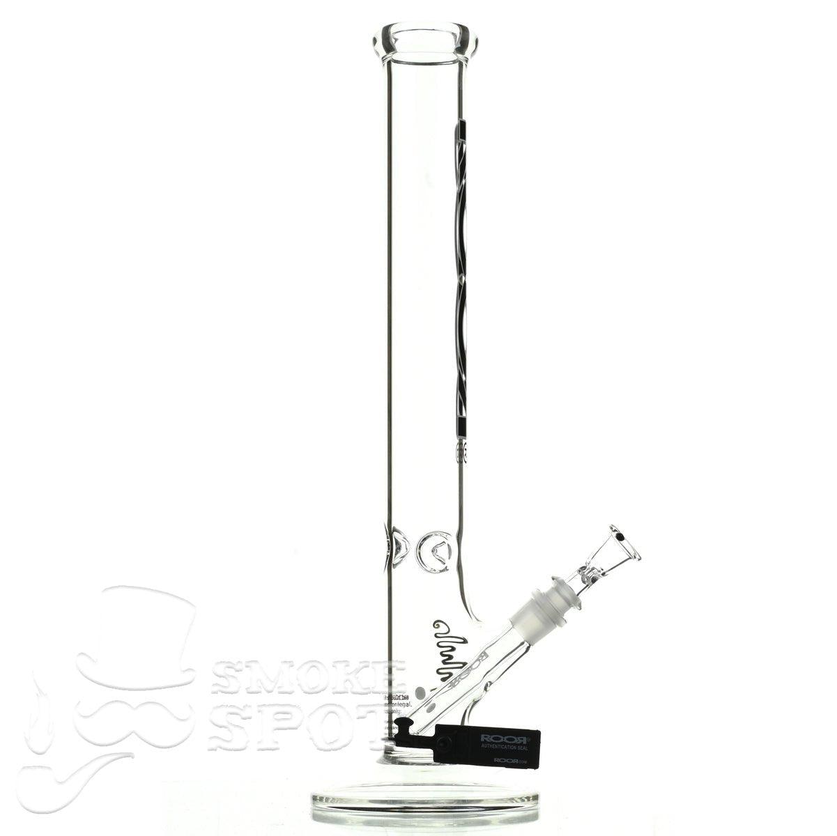 Roor Straight Tube 18 inch black white - Smoke Spot Smoke Shop