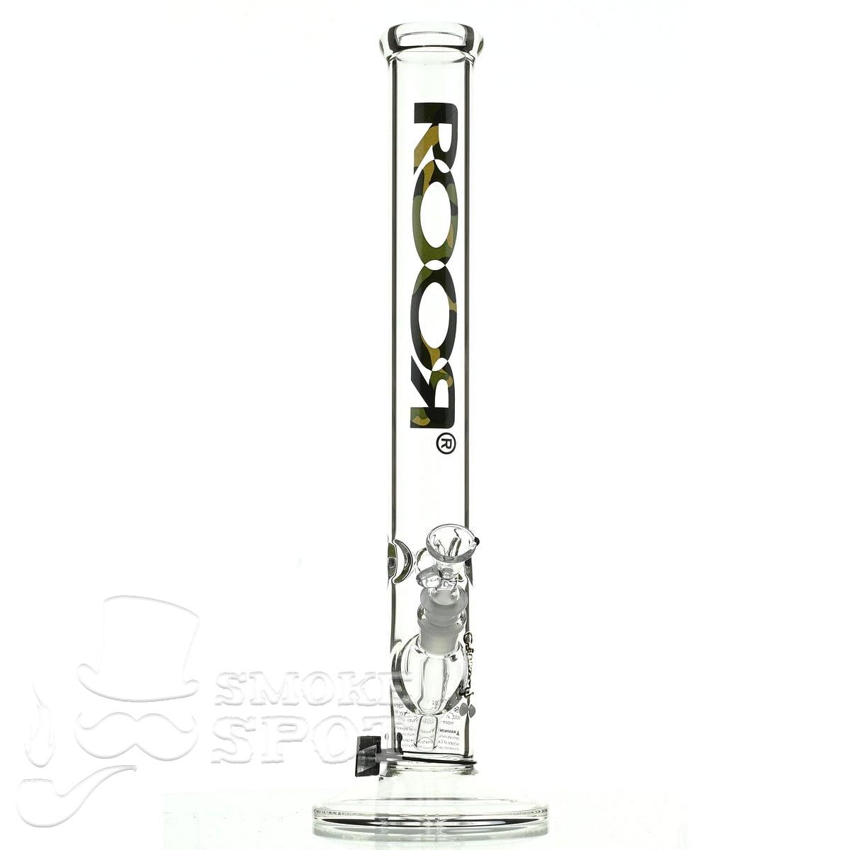 Roor Straight Tube 18 inch camo premium scientific glass waterpipe - Smoke Spot Smoke Shop