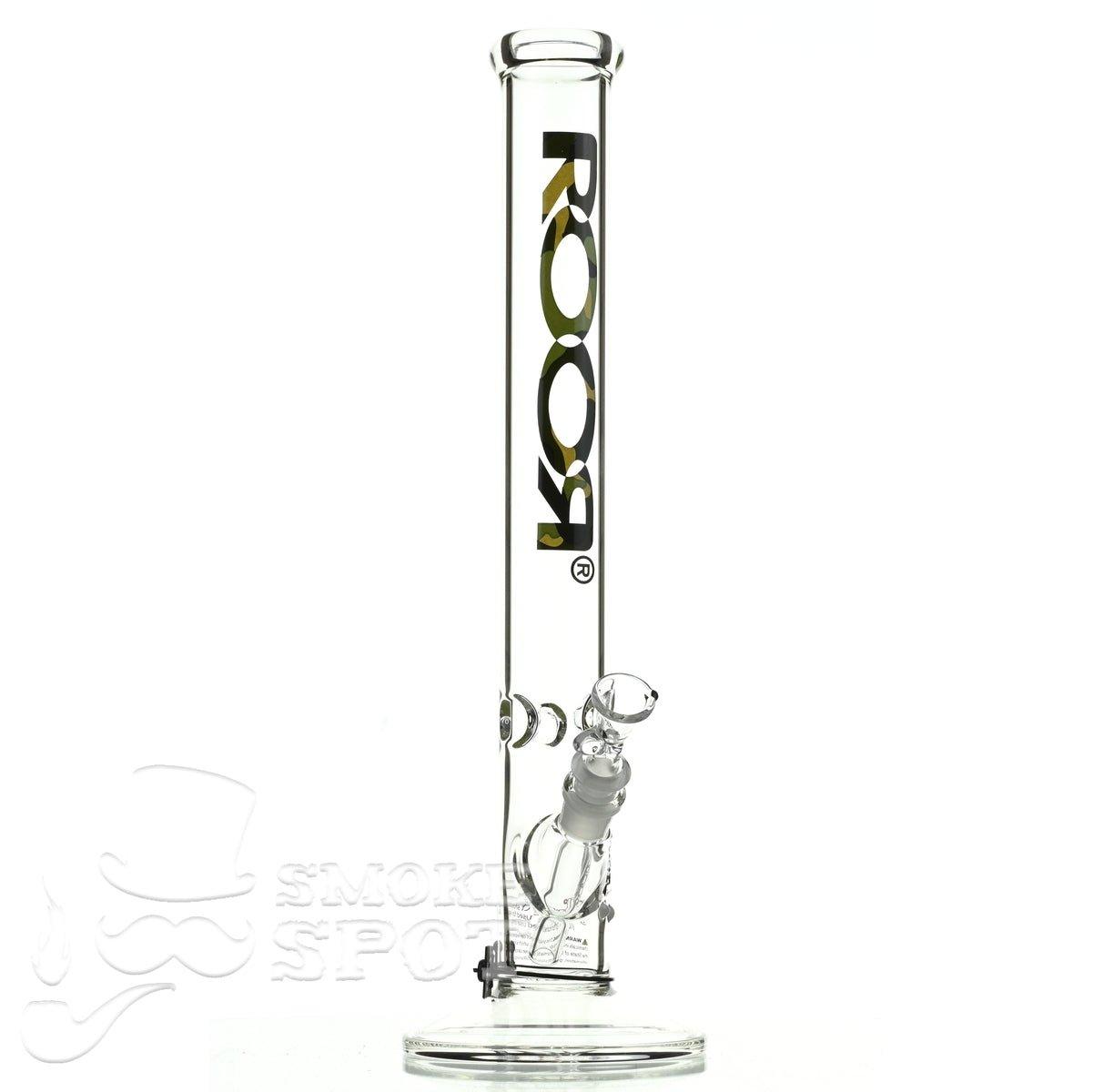 Side view of Roor Straight Tube 18 inch camo waterpipe - Smoke Spot Smoke Shop