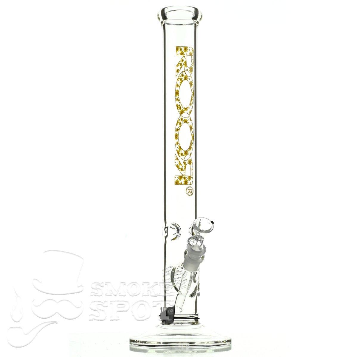 Side view of Roor Straight Tube 18 inch daisy #2 waterpipe