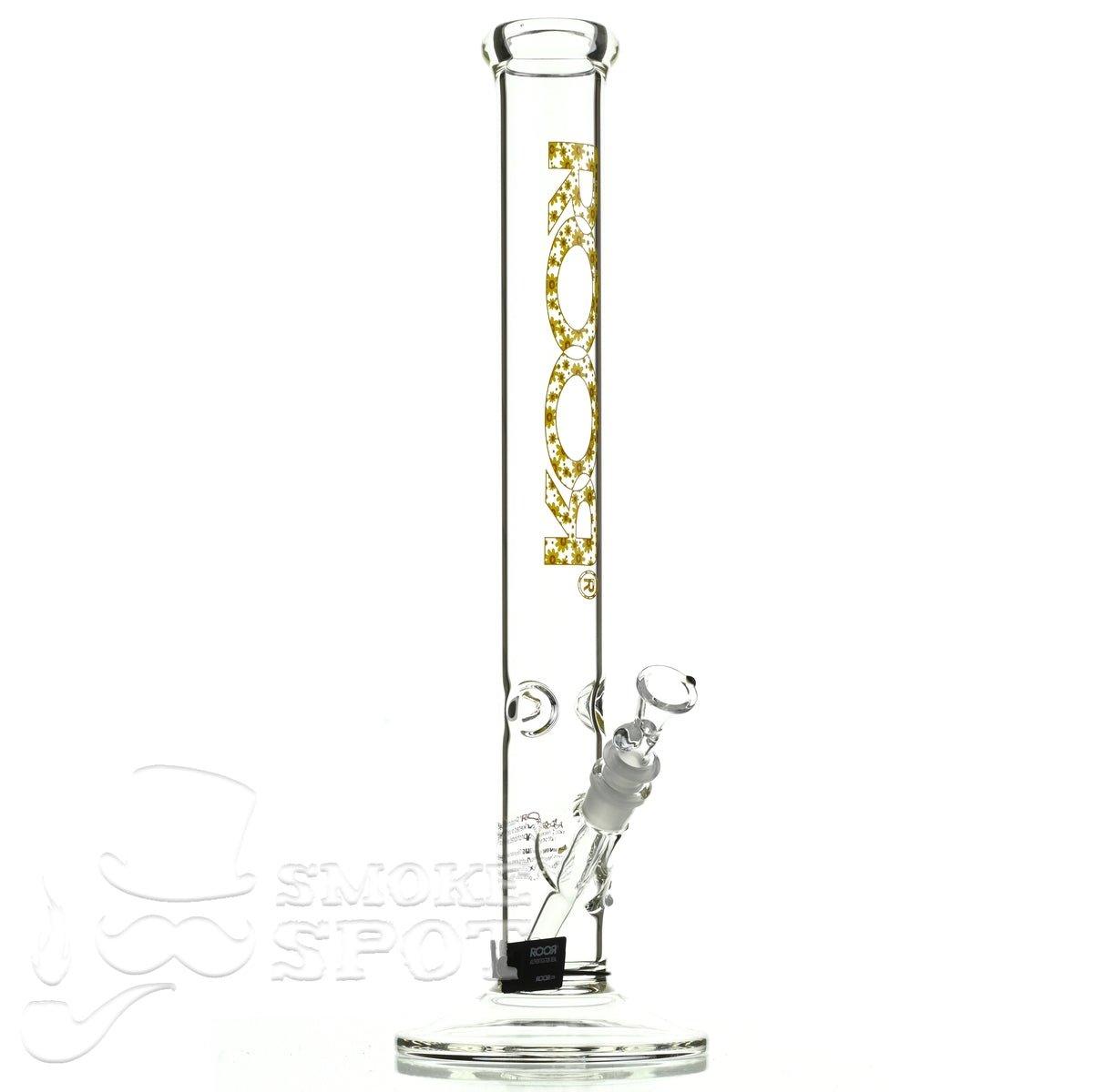 Close-up of Roor Straight Tube 18 inch daisy #2 glass craftsmanship