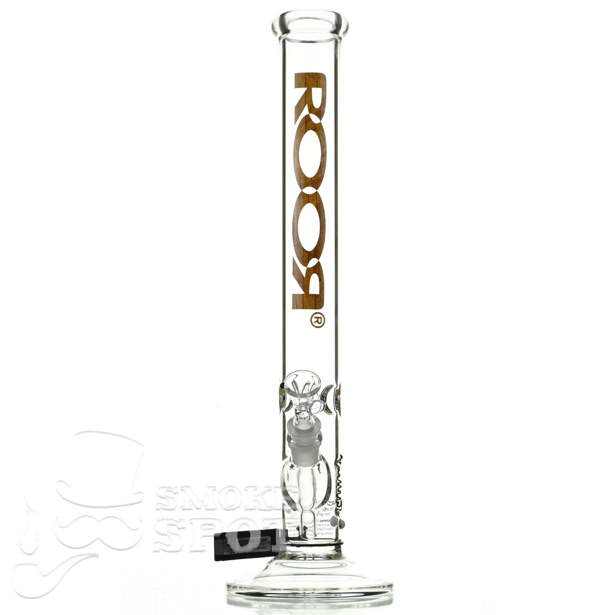 Roor Straight Tube 18 inch grain wood premium scientific glass waterpipe - Smoke Spot