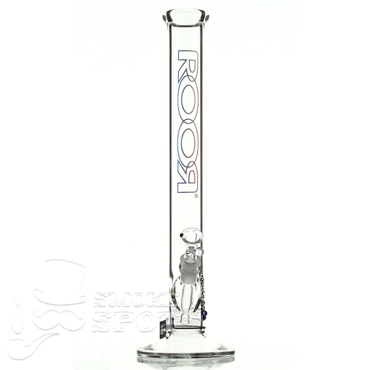 Roor Straight Tube 18 inch P-D red blue outline - Smoke Spot Smoke Shop