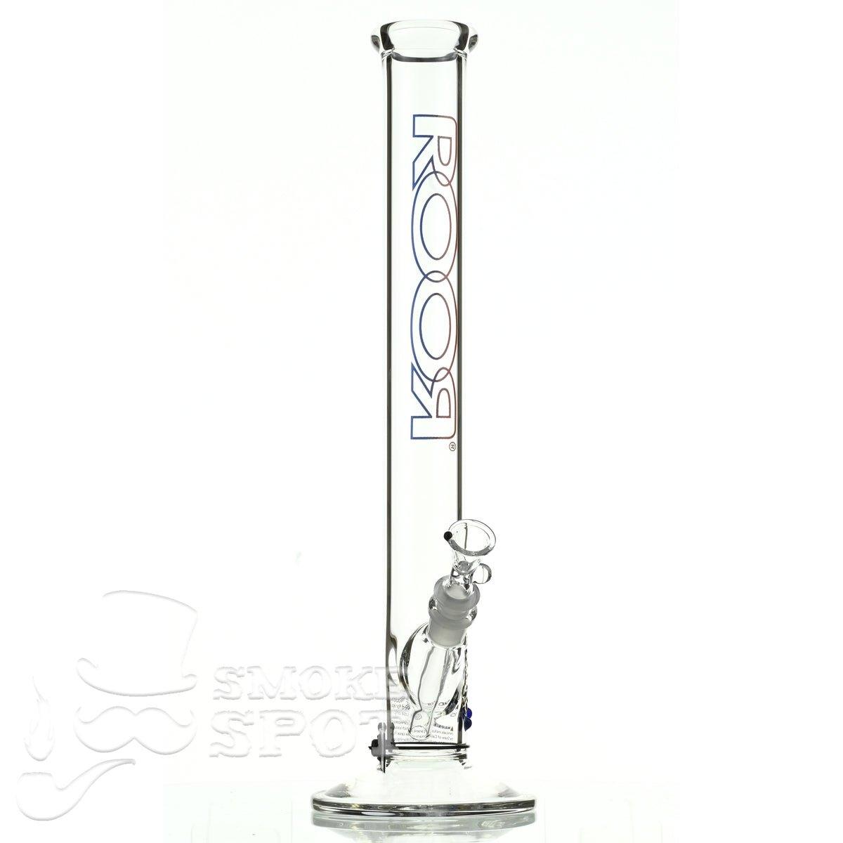Roor Straight Tube 18 inch P-D red blue outline - Smoke Spot Smoke Shop