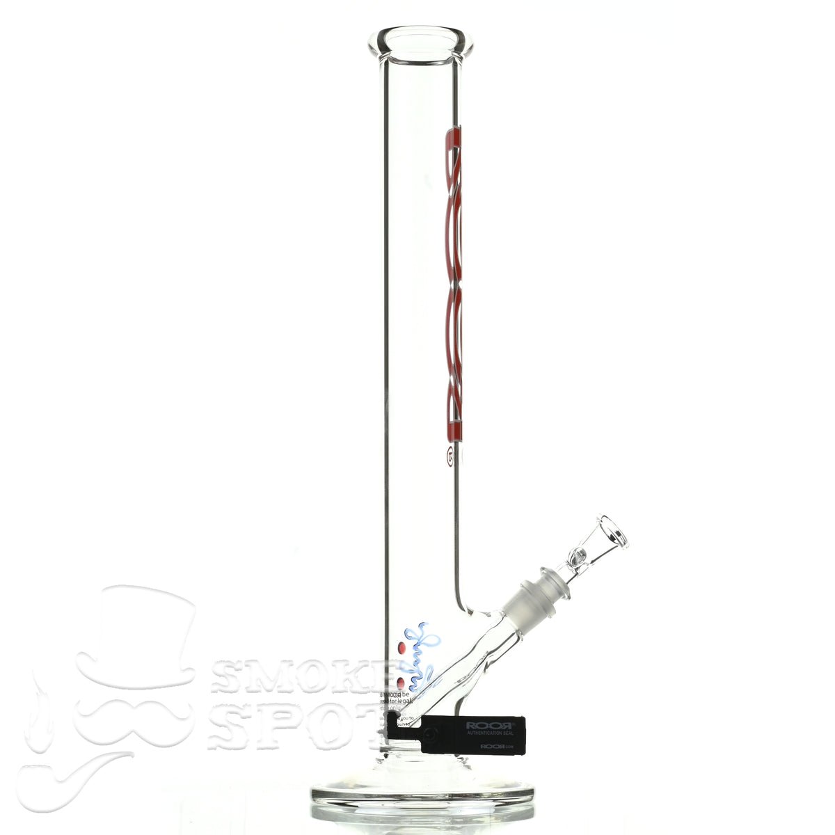 Roor Straight Tube 18 inch P-D red white - Smoke Spot Smoke Shop