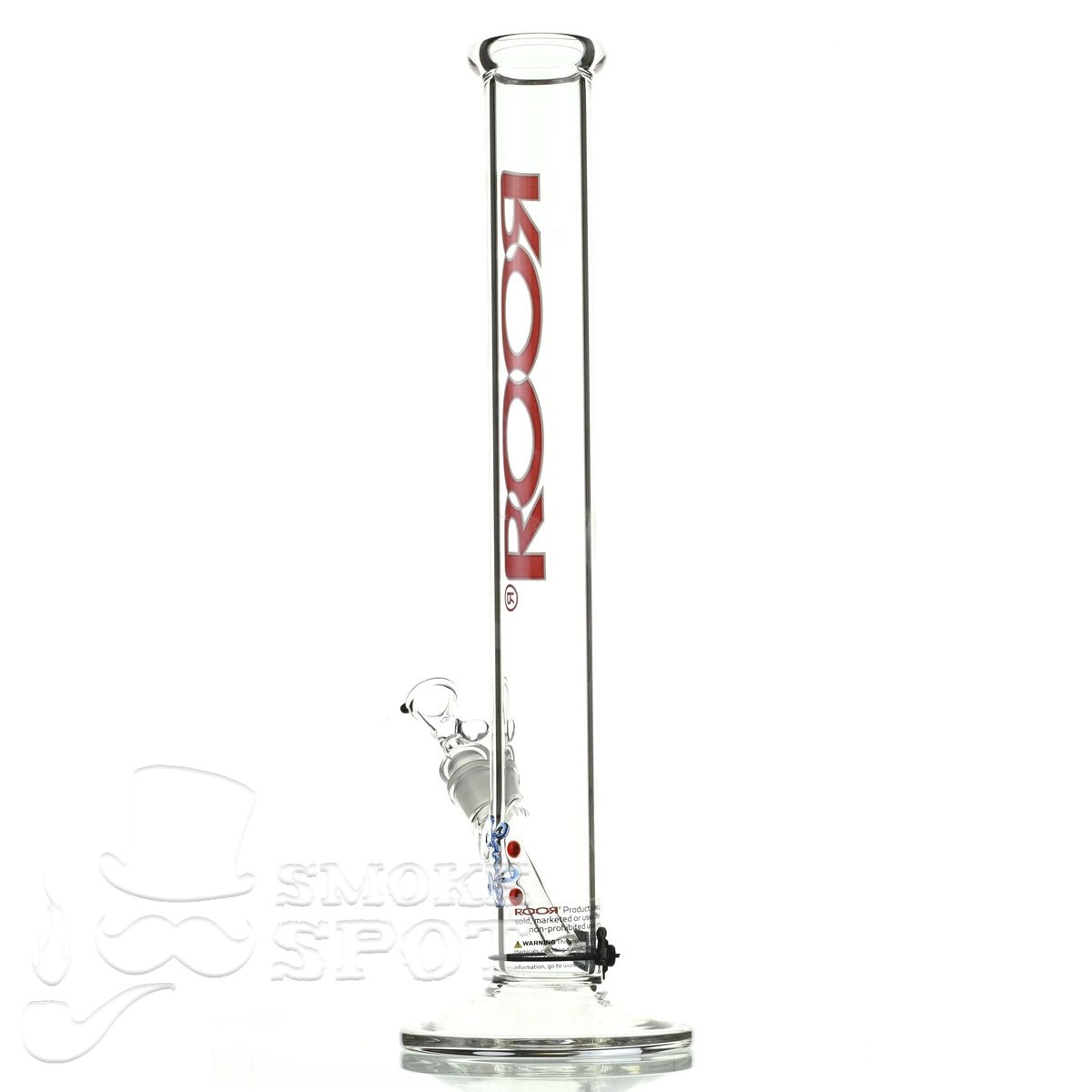 Roor Straight Tube 18 inch P-D red white - Smoke Spot Smoke Shop