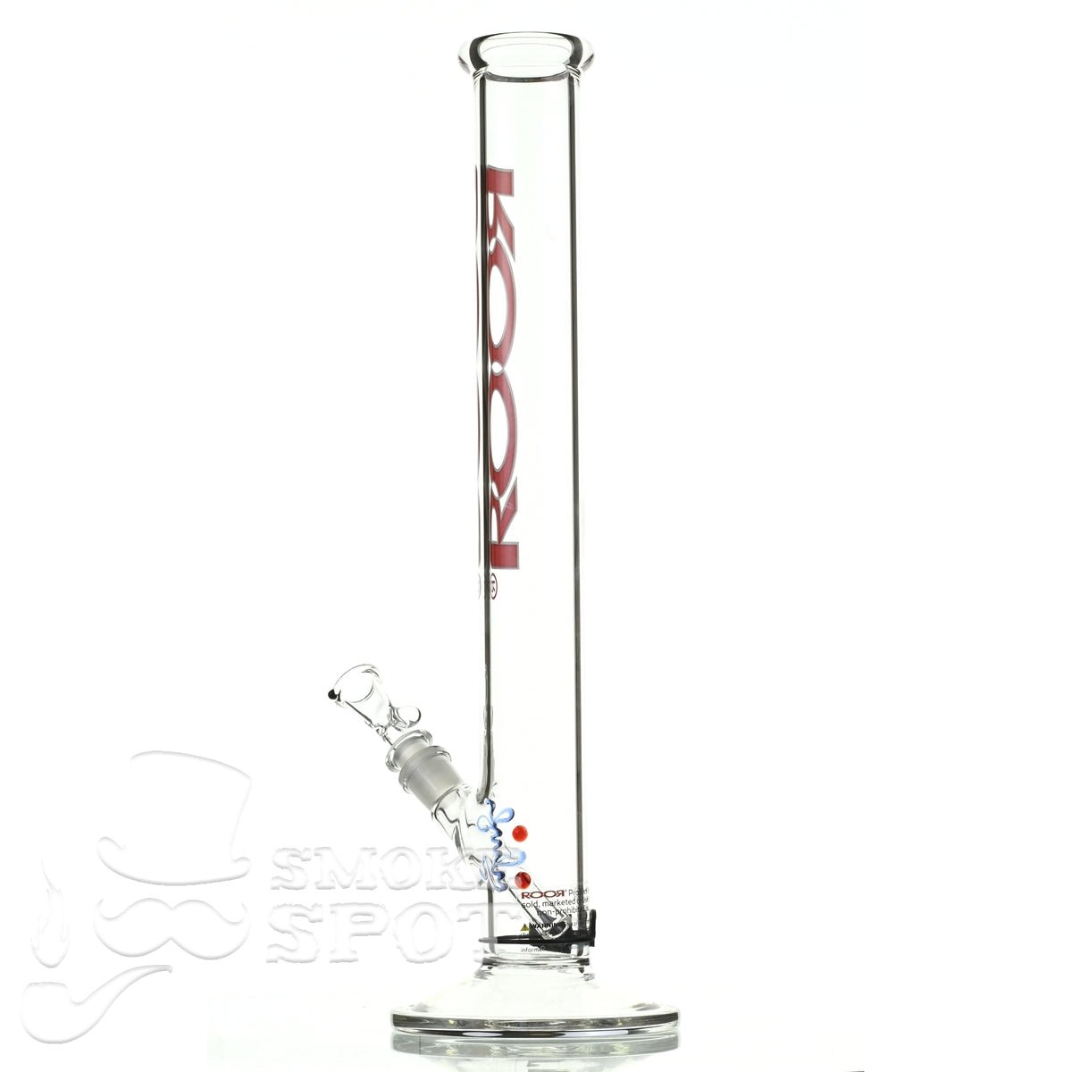 Roor Straight Tube 18 inch P-D red white - Smoke Spot Smoke Shop