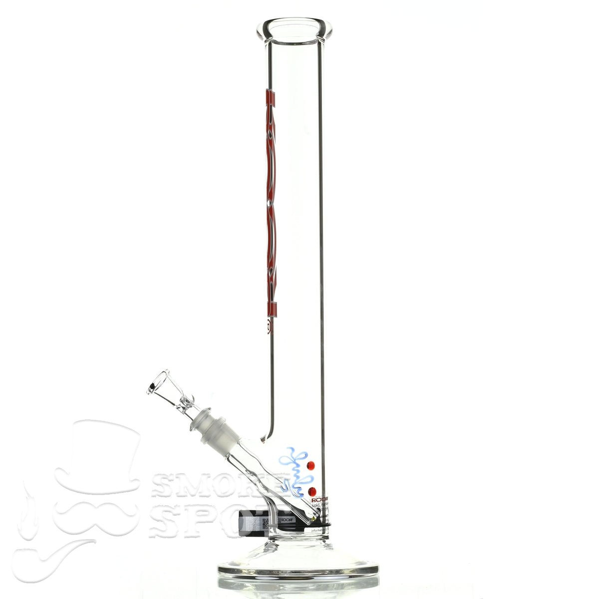 Roor Straight Tube 18 inch P-D red white - Smoke Spot Smoke Shop