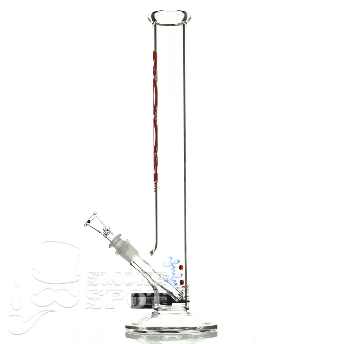 Roor Straight Tube 18 inch P-D red white - Smoke Spot Smoke Shop