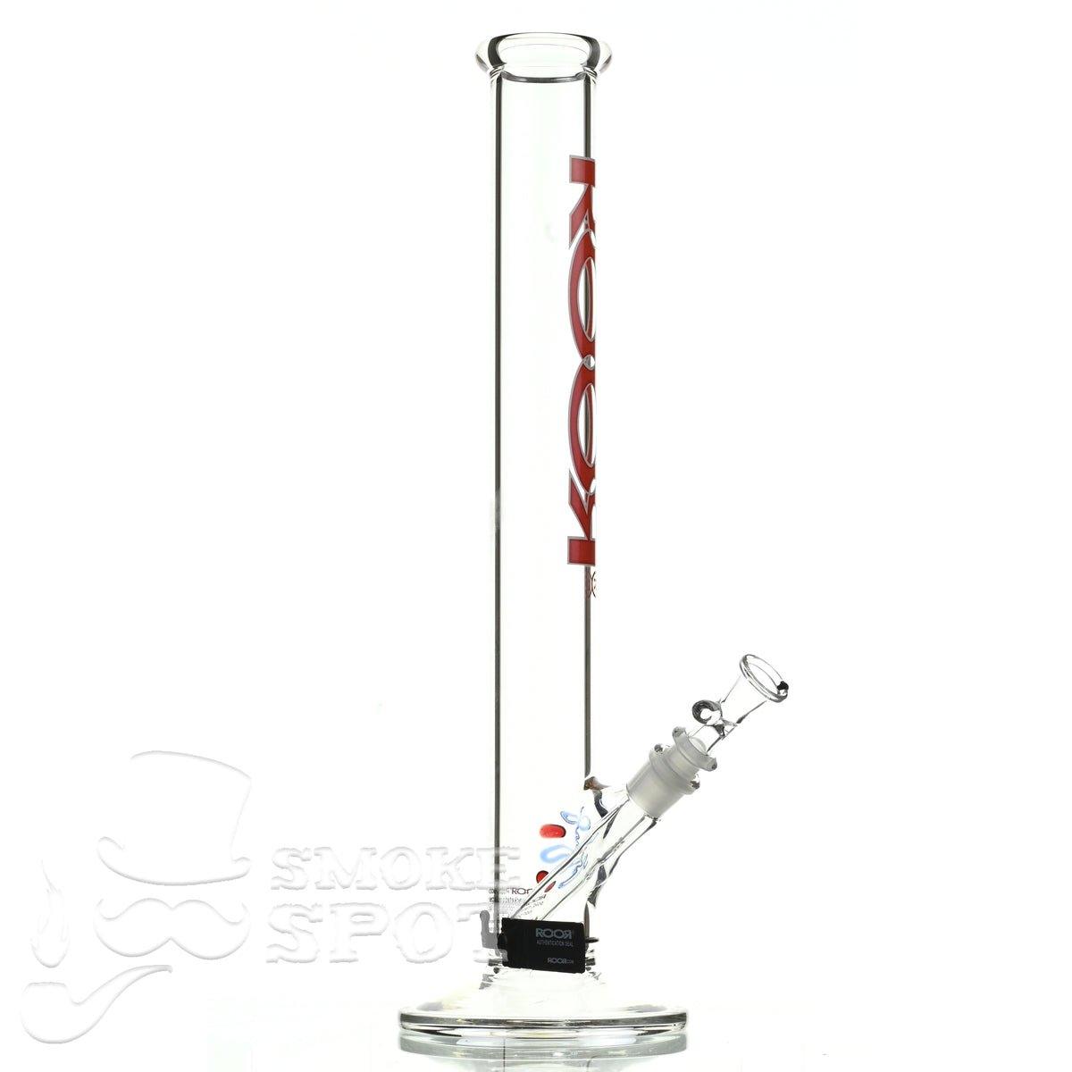 Roor Straight Tube 18 inch P-D red white - Smoke Spot Smoke Shop