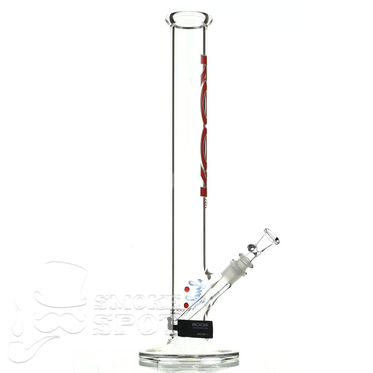 Roor Straight Tube 18 inch P-D red white - Smoke Spot Smoke Shop