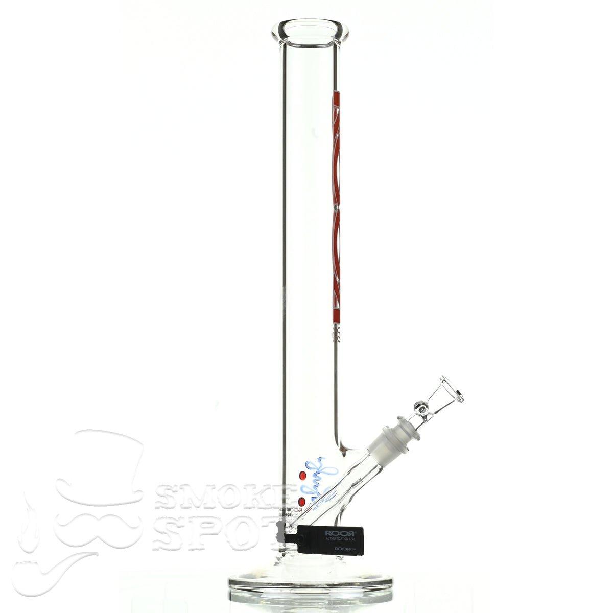 Roor Straight Tube 18 inch P-D red white - Smoke Spot Smoke Shop