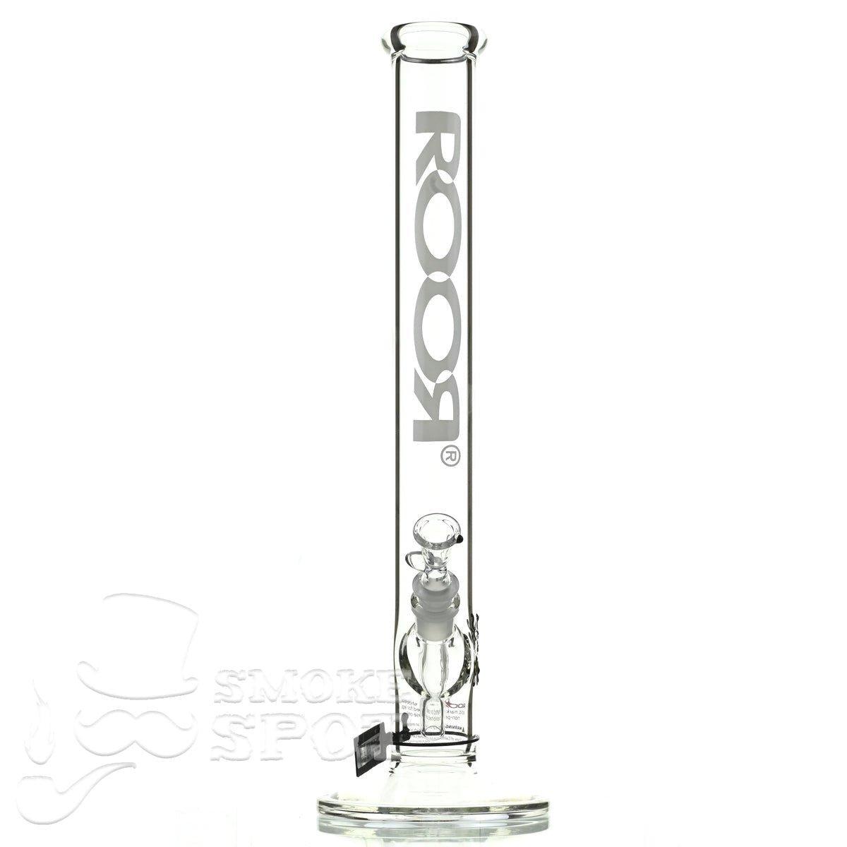 Roor Straight Tube 18 inch P-D White Premium Scientific Glass Waterpipe