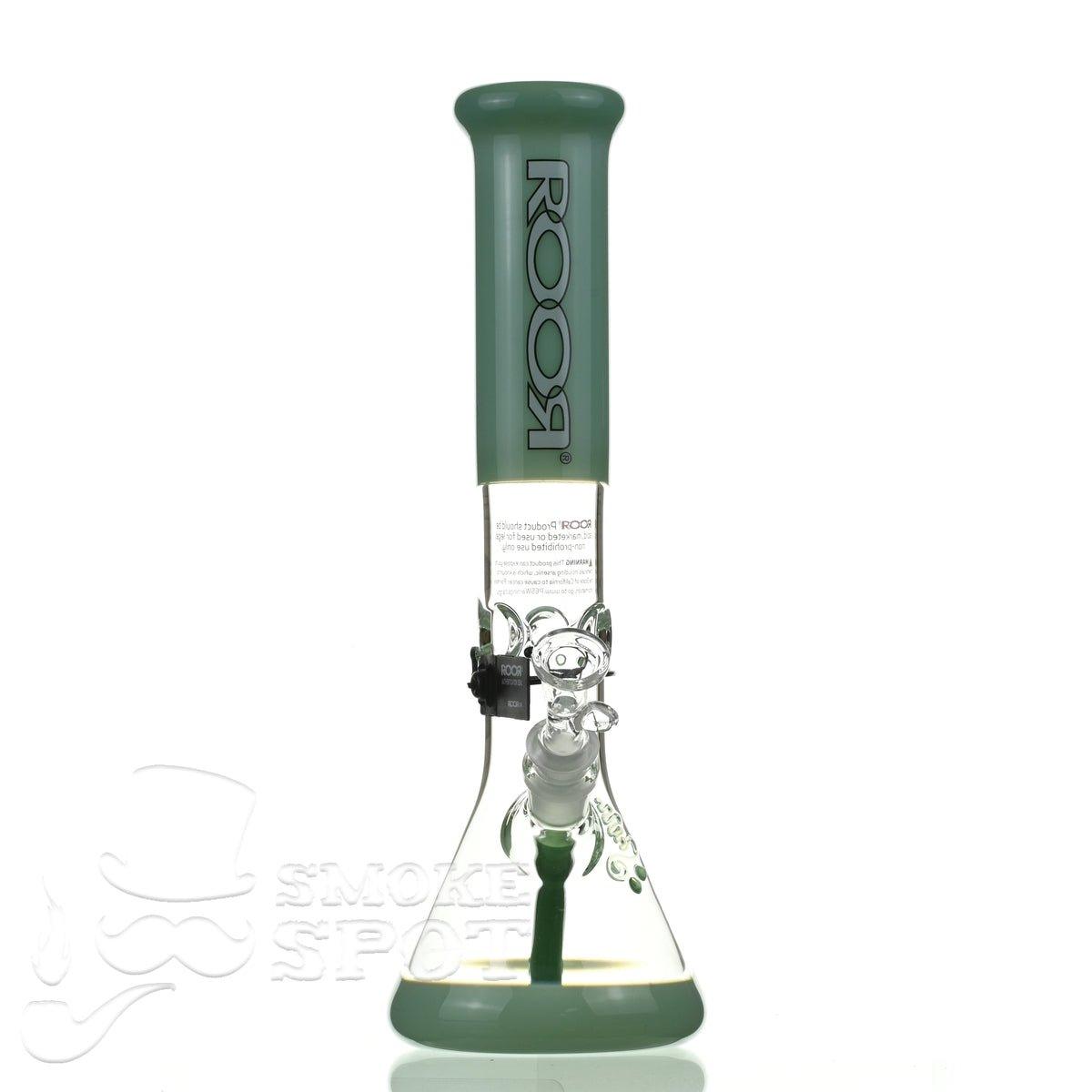 Roor Tech fixed 14 inch 50x5 beaker milky green - Smoke Spot Smoke Shop