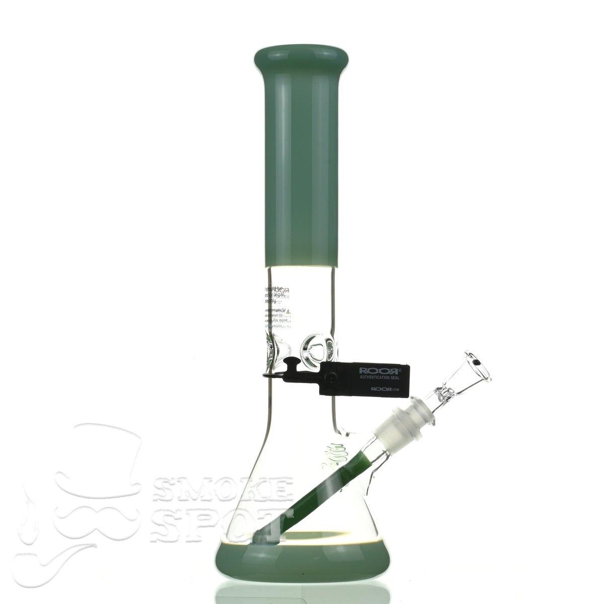 Roor Tech fixed 14 inch 50x5 beaker milky green - Smoke Spot Smoke Shop