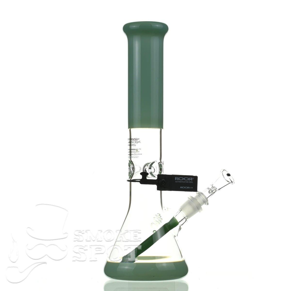 Roor Tech fixed 14 inch 50x5 beaker milky green - Smoke Spot Smoke Shop