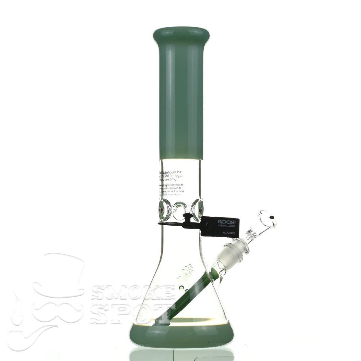 Roor Tech fixed 14 inch 50x5 beaker milky green - Smoke Spot Smoke Shop