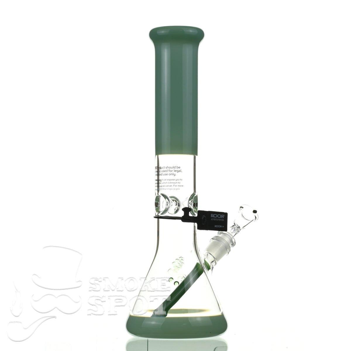 Roor Tech fixed 14 inch 50x5 beaker milky green - Smoke Spot Smoke Shop