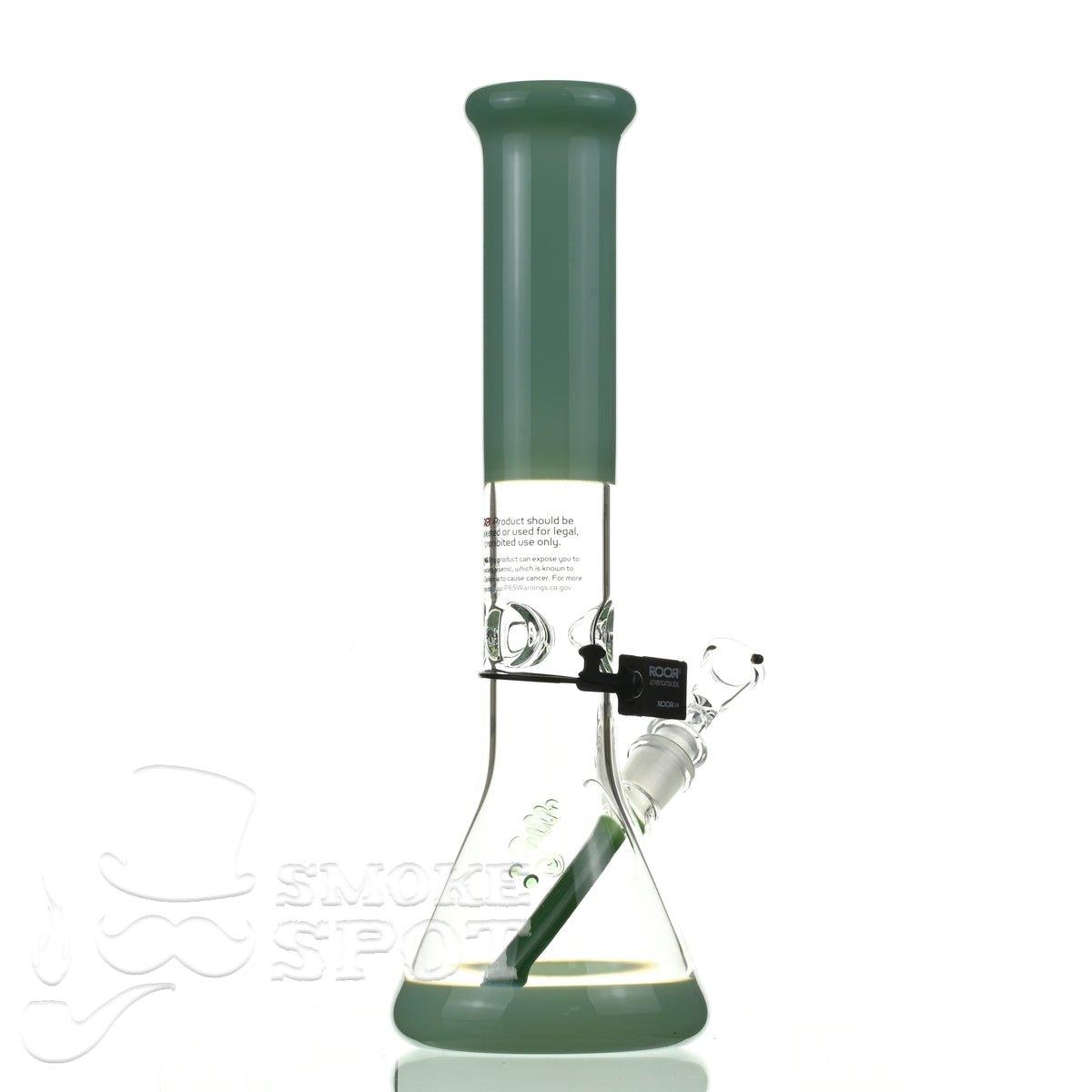 Roor Tech fixed 14 inch 50x5 beaker milky green - Smoke Spot Smoke Shop
