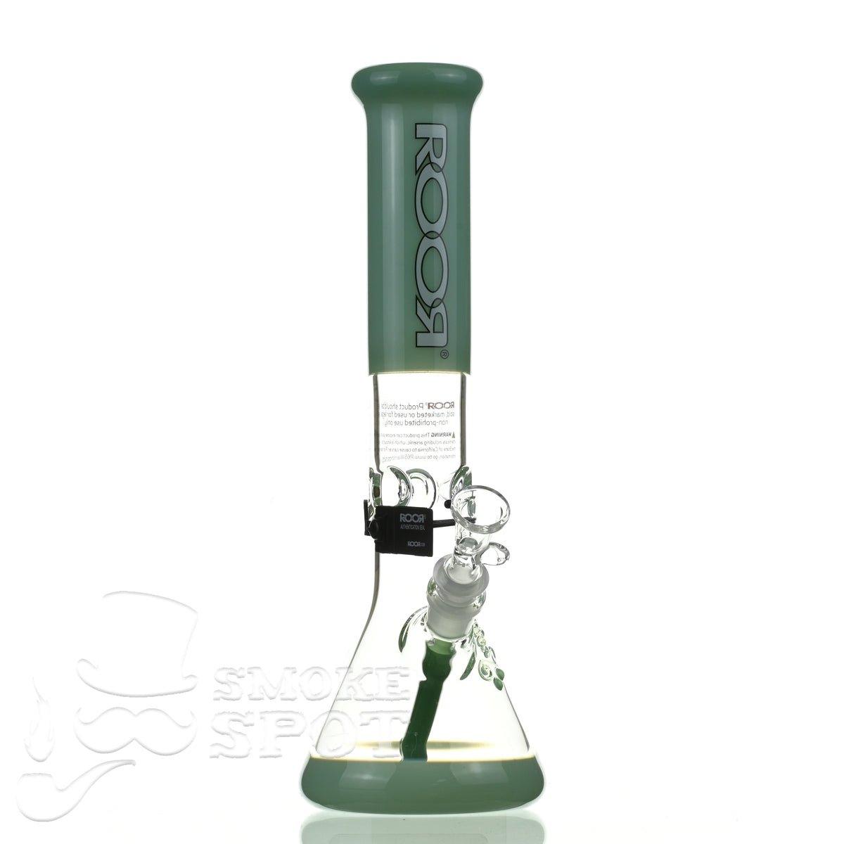 Roor Tech fixed 14 inch 50x5 beaker milky green - Smoke Spot Smoke Shop