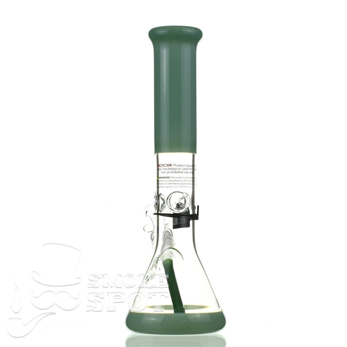 Roor Tech fixed 14 inch 50x5 beaker milky green - Smoke Spot Smoke Shop