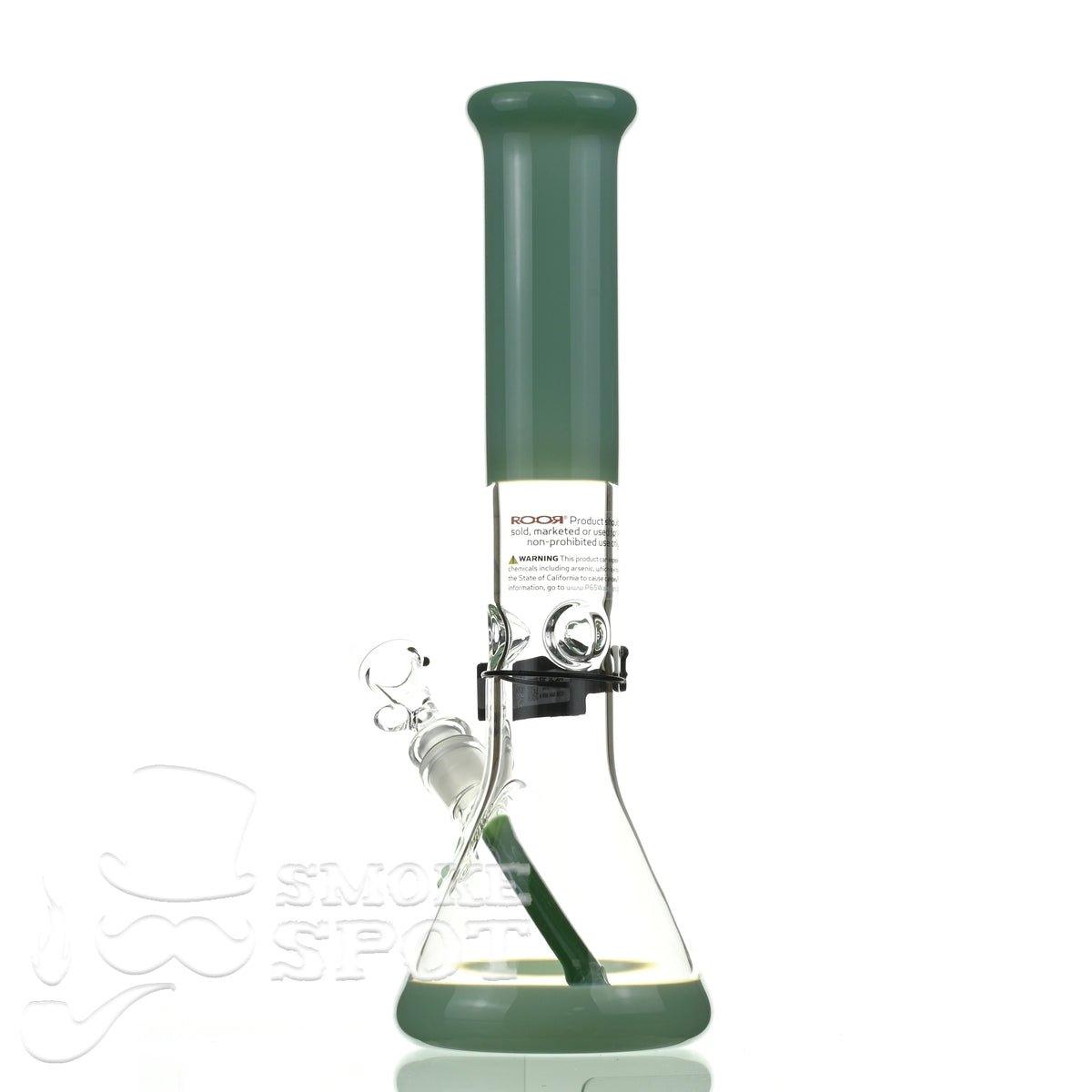Roor Tech fixed 14 inch 50x5 beaker milky green - Smoke Spot Smoke Shop