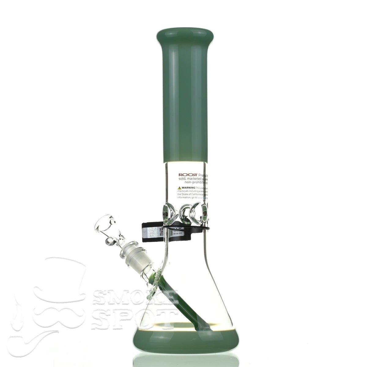 Roor Tech fixed 14 inch 50x5 beaker milky green - Smoke Spot Smoke Shop