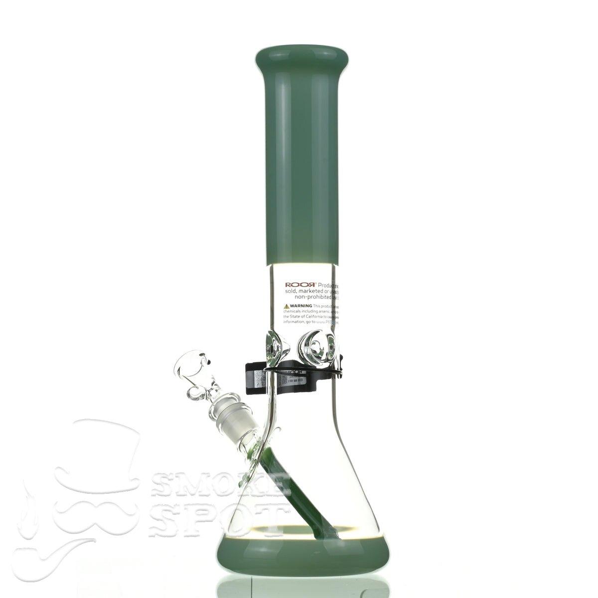 Roor Tech fixed 14 inch 50x5 beaker milky green - Smoke Spot Smoke Shop