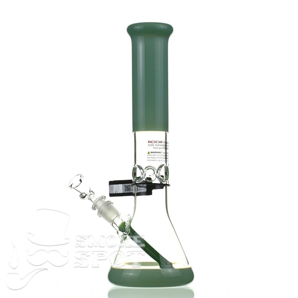 Roor Tech fixed 14 inch 50x5 beaker milky green - Smoke Spot Smoke Shop