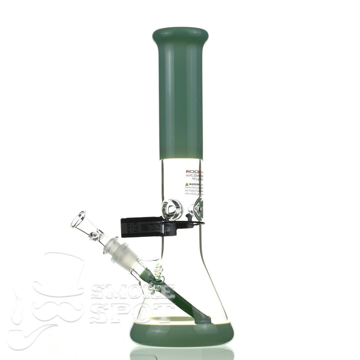 Roor Tech fixed 14 inch 50x5 beaker milky green - Smoke Spot Smoke Shop