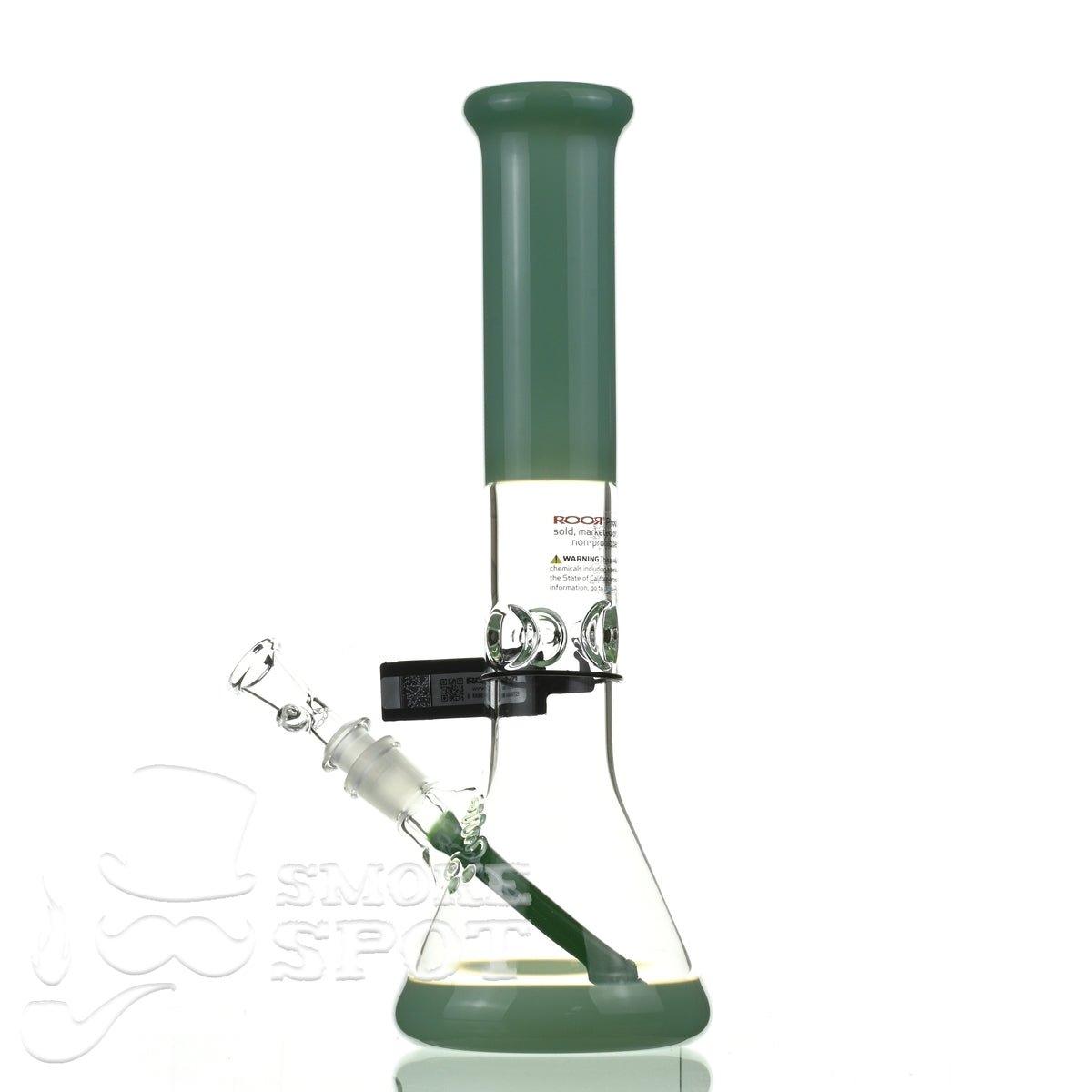 Roor Tech fixed 14 inch 50x5 beaker milky green - Smoke Spot Smoke Shop