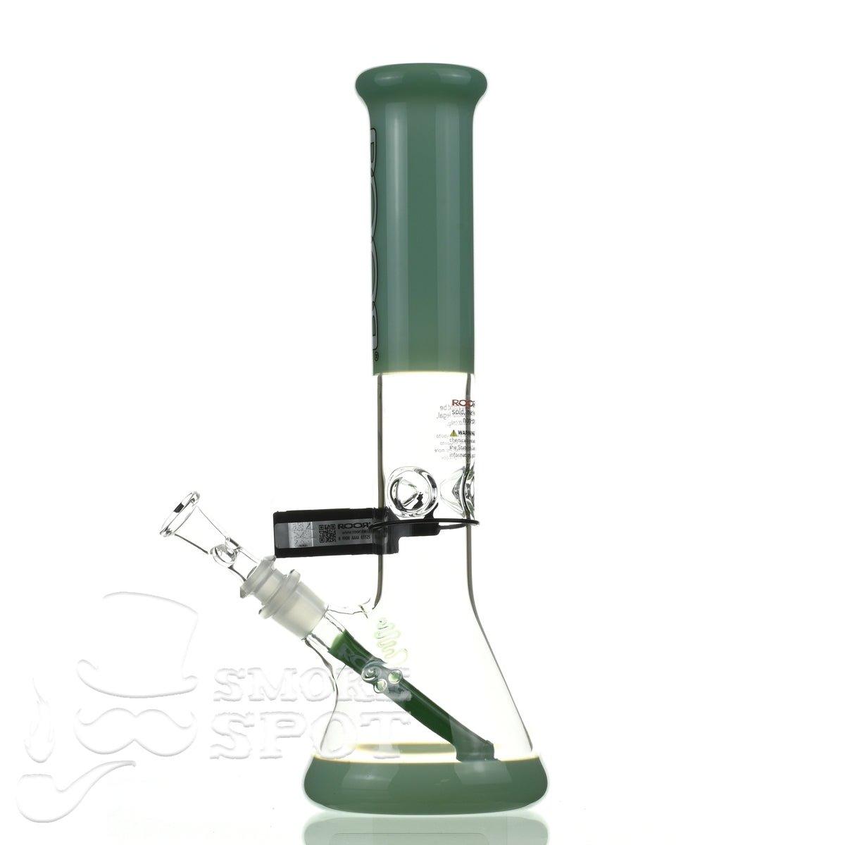 Roor Tech fixed 14 inch 50x5 beaker milky green - Smoke Spot Smoke Shop