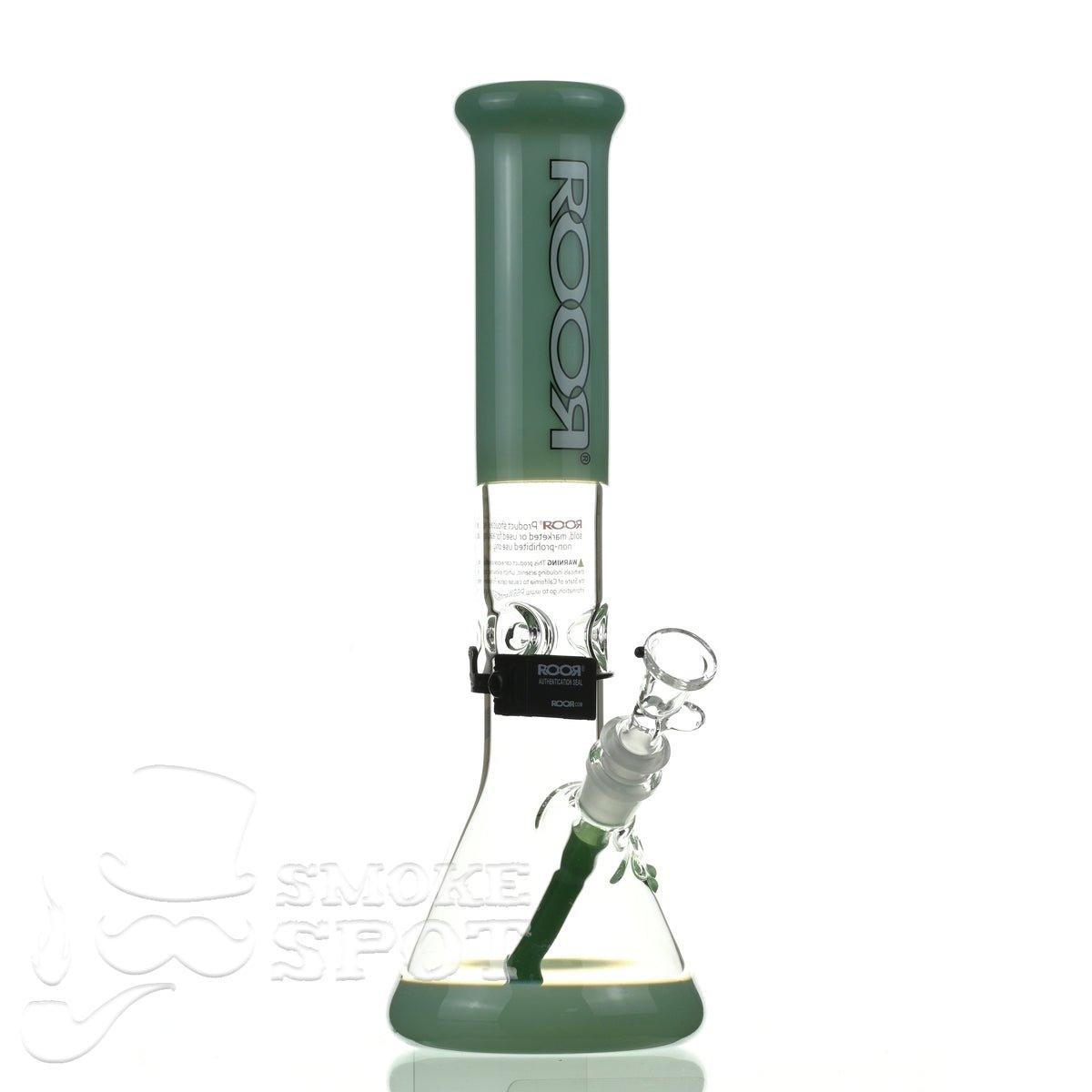 Roor Tech fixed 14 inch 50x5 beaker milky green - Smoke Spot Smoke Shop