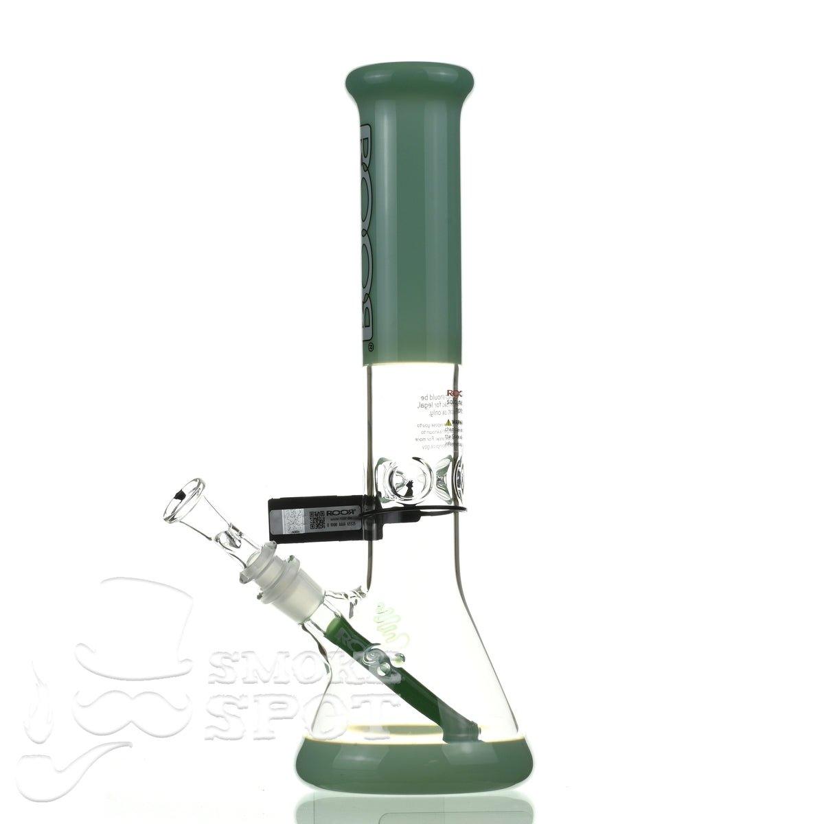 Roor Tech fixed 14 inch 50x5 beaker milky green - Smoke Spot Smoke Shop